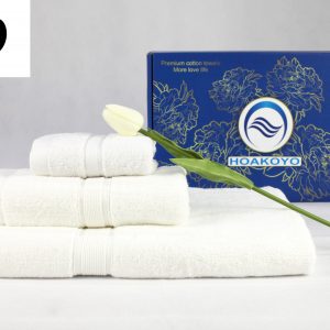 Bộ khăn khách sạn màu trắng - Khăn Bông HOAKOYO - Công Ty TNHH HOAKOYO